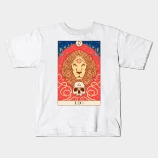 Zodiac sign tarot card Leo Kids T-Shirt